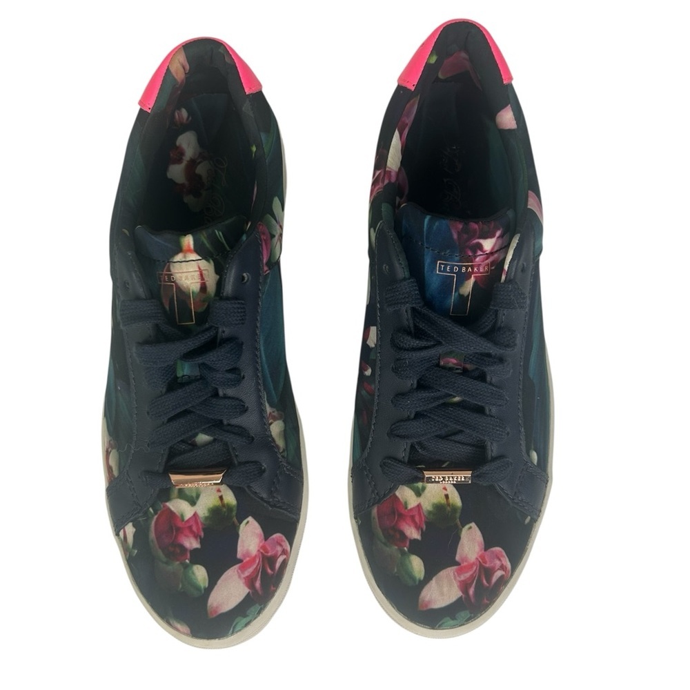 Ted Baker London EYEWC Floral Lace Up Sneaker Women's 7/38 Preppy Chic - Picture 12 of 16